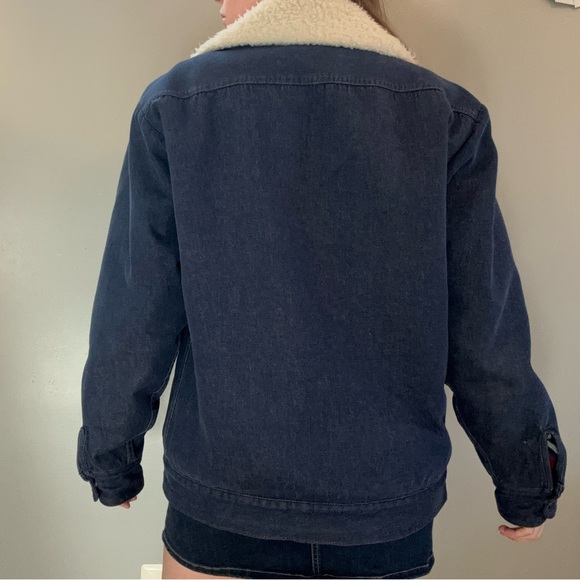 Vintage 1980s Dickies Men’s Sherpa Lined Denim Jacket Trucker. - Picture 6 of 14